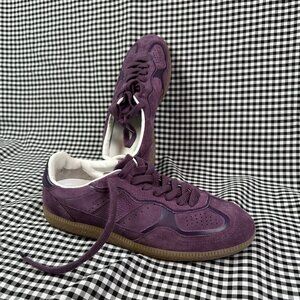 Alohas Deep Purple Rife Suede Leather Gum Sole Sneakers Rare Women's Size 8.5